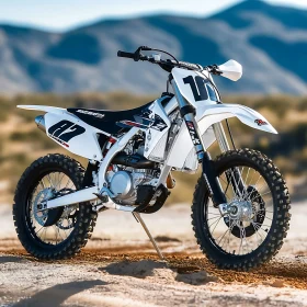 Off-Road Motorcycle in Mountain Landscape