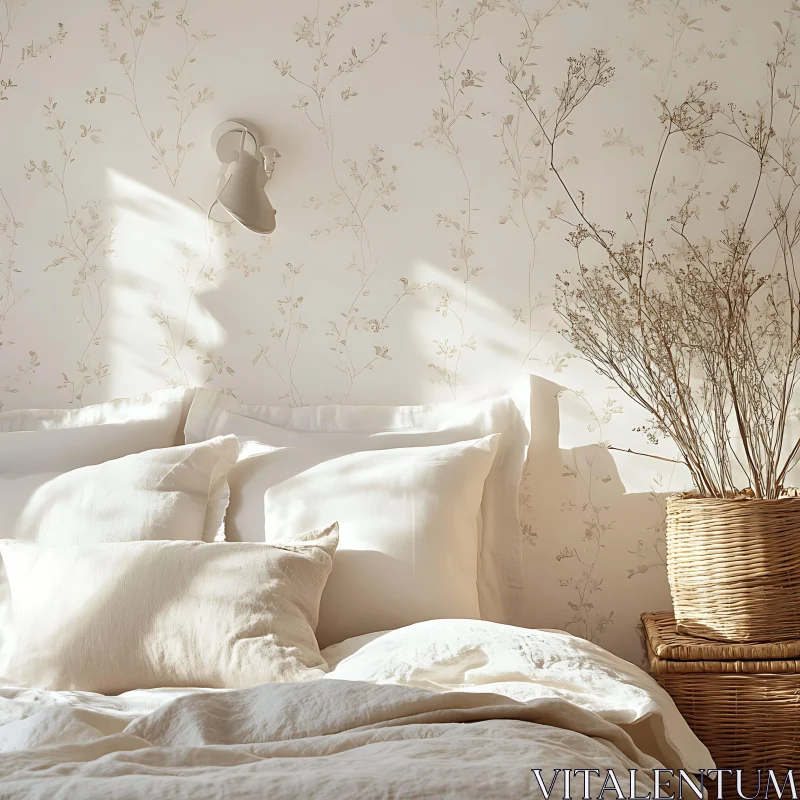 AI ART Tranquil Bedroom with Neutral Color Palette