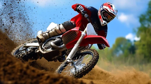 Motorcycle Racing on a Dirt Track
