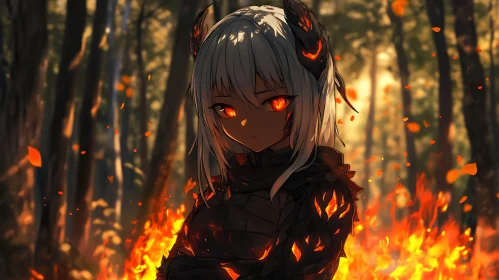 Anime Girl: Fire and Mystery