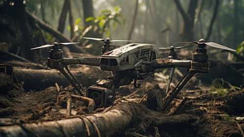 Mysterious Forest Drone - Matte Painting Jungle Scene