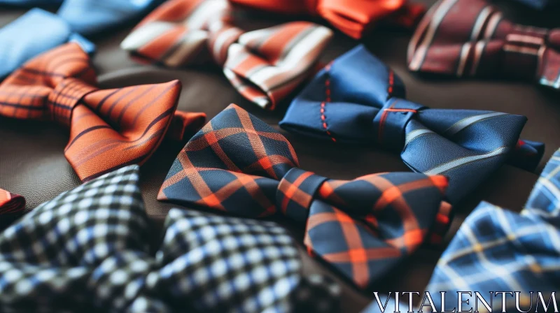 Stylish Bow Ties - Unique Patterns & Materials | Fashion Photography AI Image