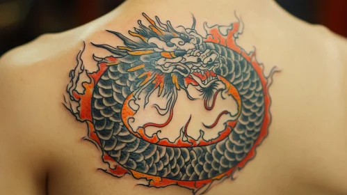 Intricate Dragon Tattoo on Back