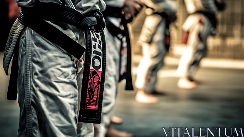 Jiu-Jitsu Training - Uniforms and Belts AI Image