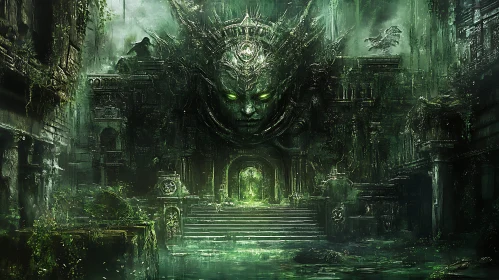 Forgotten Power: Green Ruins and Haunting Visage