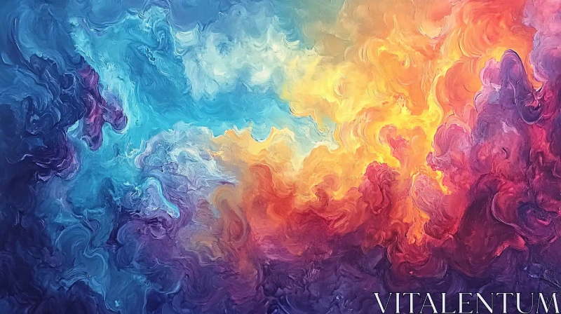 AI ART Vibrant Swirls of Abstract Clouds