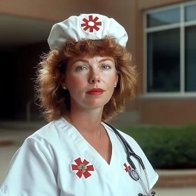 Portrait of a Nurse in Uniform