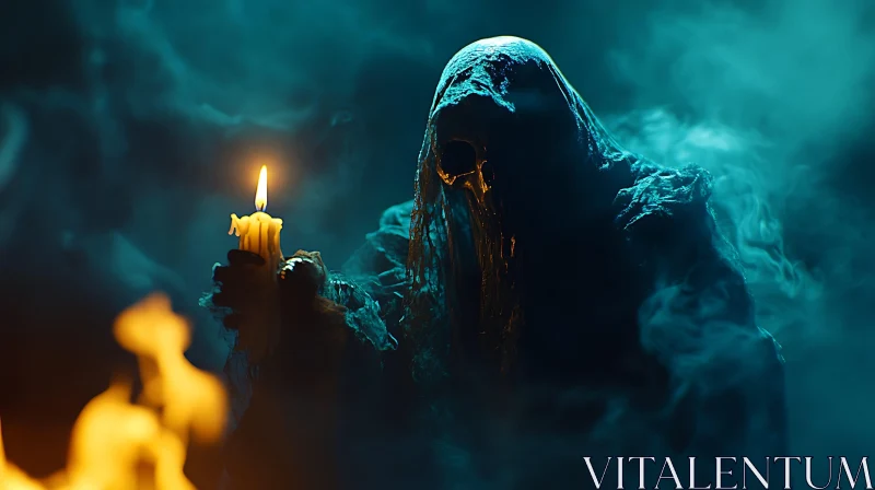 AI ART Mystical Grim Reaper with Candle