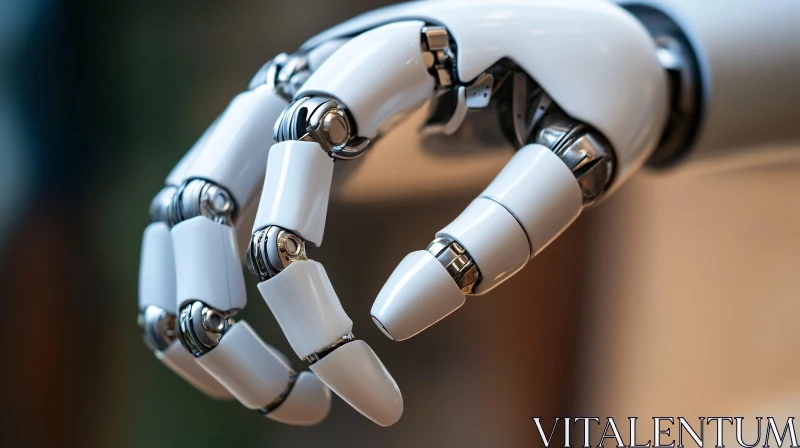 Intricate Robotic Hand Design AI Image