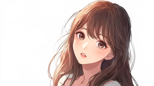 Charming Anime Style Portrait