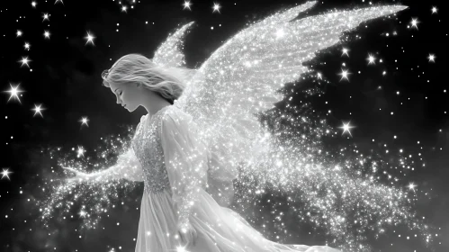 Shimmering Angel with Wings