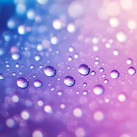 Macro Photography of Water Droplets with Soft Bokeh