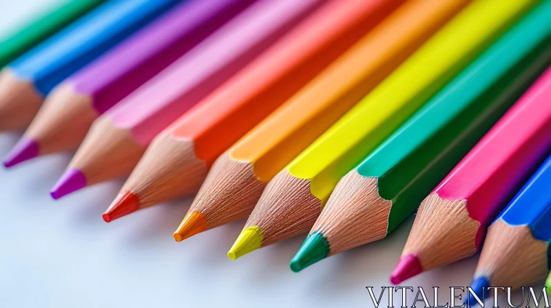 Spectrum of Sharpened Color Pencils AI Image