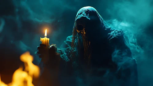 Mystical Grim Reaper with Candle