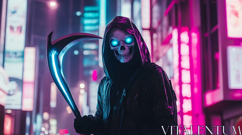 AI ART Cyberpunk Grim Reaper