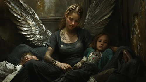 Guardian Angel with Children