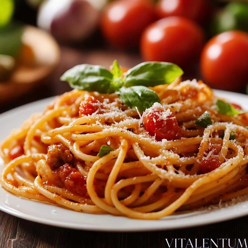 Classic Italian Pasta Dish AI Image