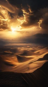 Magical Sunset in the Desert Landscape