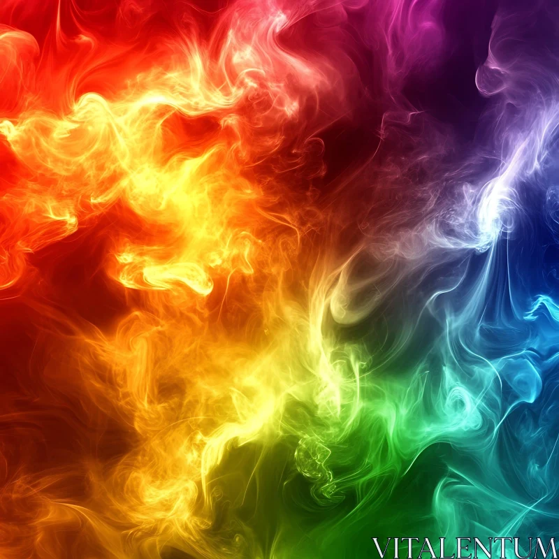 Swirling Colors Abstract Design AI Image