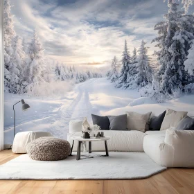 Snowy Forest Room Decor