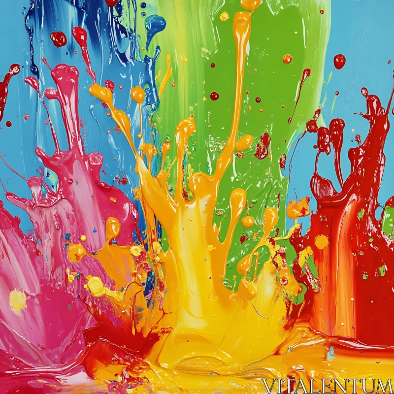 AI ART Abstract Colourful Paint Explosion