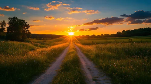 Sunset Field Path