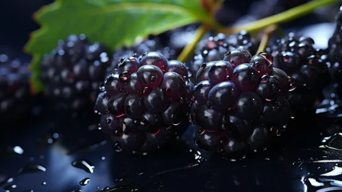 Blackberries Immersed in Water - A Close-up Study