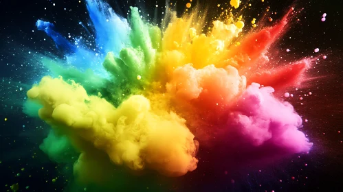 Vibrant Pigment Cloud Burst