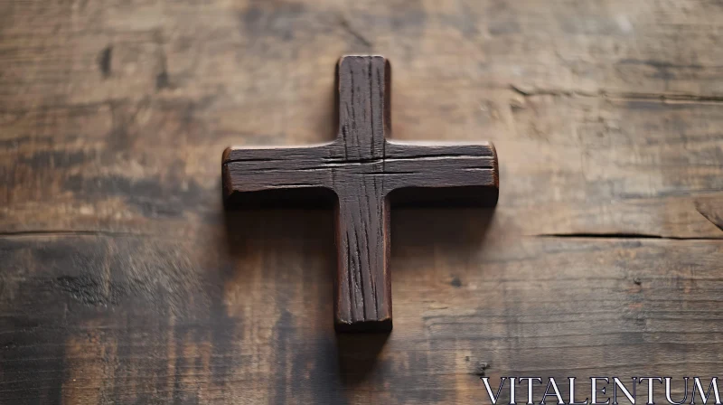 AI ART Timeless Wooden Cross