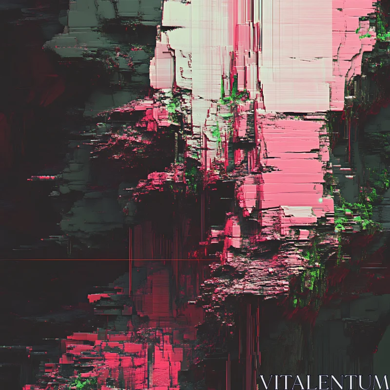 Colorful Glitch Abstract Art AI Image