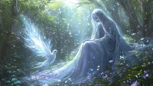 Forest Nymph with Spirit Bird