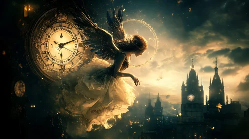 Celestial Watcher Over the City of Time
