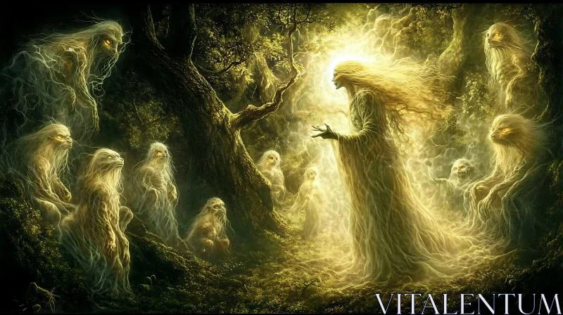 AI ART Mystical Forest Apparitions