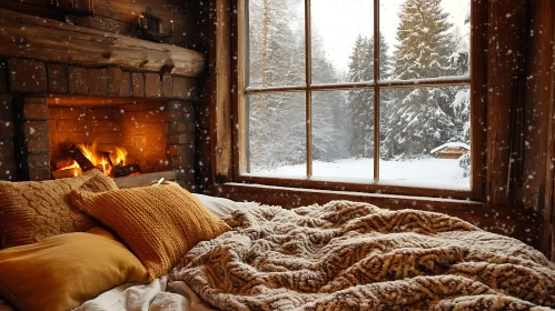 Cozy Winter Cabin Scene
