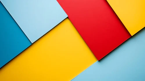 Overlapping Geometric Shapes Art Composition
