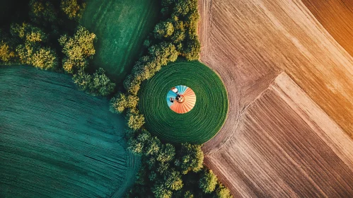 Balloon Over Green Field