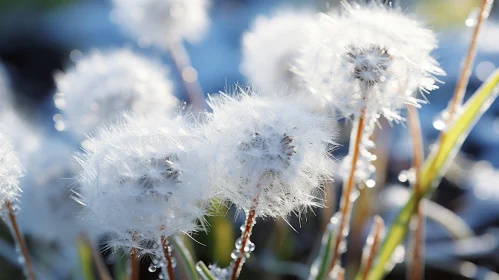Winter Dandelion: A Dreamlike Frost-Kissed Landscape