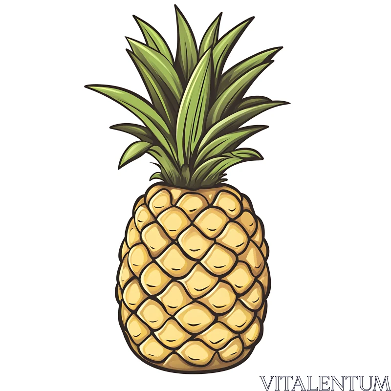 Vibrant Pineapple Artwork AI Image