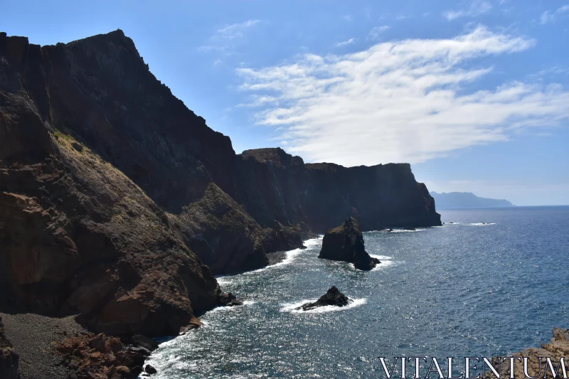 PHOTO Majestic Madeira Cliffs Overlooking the Ocean