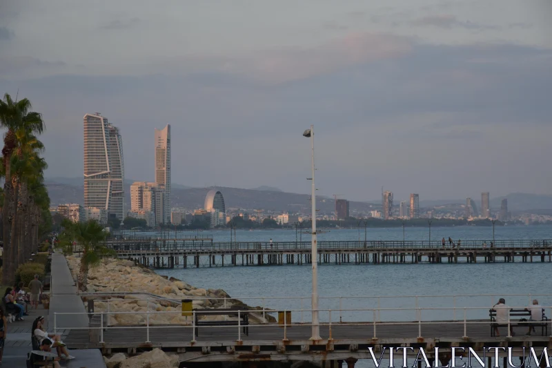 Limassol Waterfront Skyline Free Stock Photo