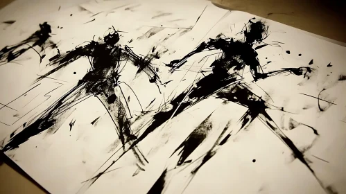 Expressive Ink Sketch of Figures in Motion