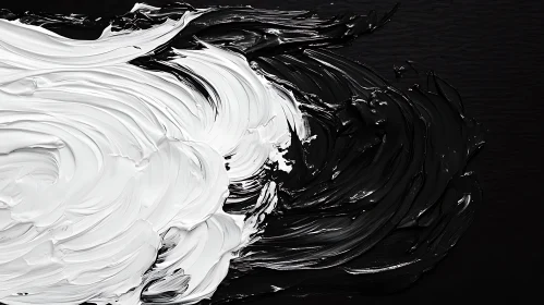 Swirling Contrasts in Abstract Art