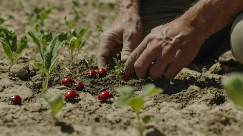 Ladybugs Protecting Plants