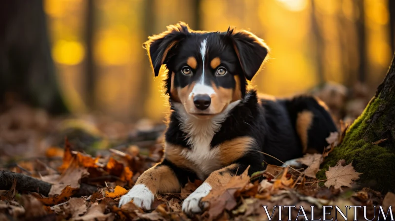 Amber-Tinted Forest Puppy - A Baroque Inspired Visual Delight AI Image