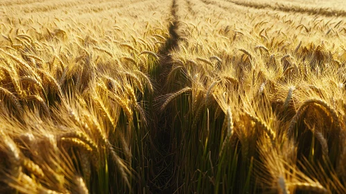 Sunlit Wheat Field