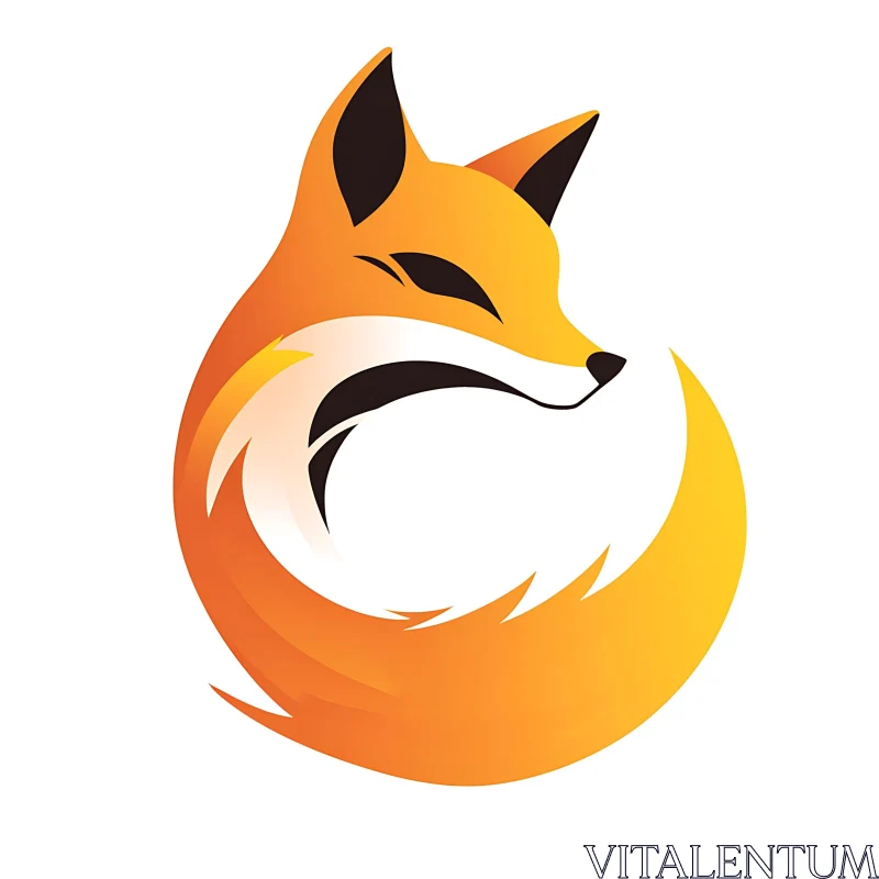 Modern Fox Animal Icon AI Image