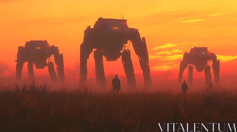 AI ART Sunset of the Machines