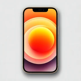 Sleek Phone with Warm Color Screen