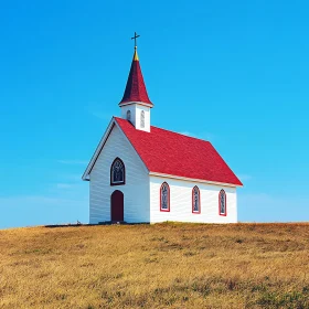 Picturesque Country Church on Golden Hill