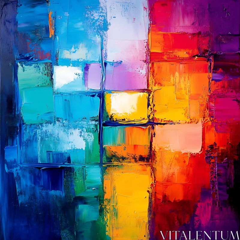 Vibrant Abstract Canvas Art AI Image